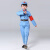 谋福 演出服志表演服 长征合唱服装 蓝色红军长袖套装 100cm 