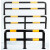 防撞护栏钢管M型加油站U型桩道路停车位隔离栏杆消防栓转角挡车器 M双1300*600*2.0黑黄