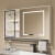 特司罗浴室镜柜单独挂墙式洗手间卫生间镜箱储物柜置物架镜子 110CM灰色普通-长虹玻璃带抽纸