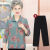音藻60-70岁奶奶款妈妈夏季套装老年人衣服中夏装女岁奶奶气质薄款衬 红色上衣+裤子 2XL 建议100-115斤