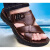 啄木鸟男士拖鞋2024夏季新款潮流真皮软底中老年爸爸外穿两用沙滩凉鞋男  黑色 41