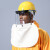 透明防护面罩安全帽面屏电焊打磨防冲击耐高温防飞溅安全防尘面具 黄色安全帽+灰色PC面屏2mm加厚(电焊)