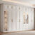 现代简约法式衣柜卧室家用小户型经济型柜子美式奶油风实木大衣橱 二门衣柜0.8米