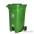 240L升户外垃圾桶带盖环卫大号垃圾箱移动大型分类公共场合商用 120L特厚中间脚踩带轮(军绿色)