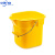 中环力安 带刻度加水桶长嘴塑料提水桶 14L方形大号黄色ZHLA-8347