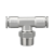 FENK不锈钢304PB T型螺纹快插三通气动 气管软管插入式快速接头耐腐蚀 PB4-01