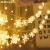 贝工 LED雪花灯 220V 暖色 新年春节装饰彩灯串 物业商场满天星装饰氛围灯 30米300灯