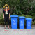 中典 大垃圾桶垃圾分类100A带盖户外大号环卫公共场合有害可回收厨余垃圾箱 100L带轮 绿色（可回收物）