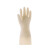 丁腈植绒防油耐高温加厚手套长款橡胶防水家务厨房水产防滑 白色加绒33厘米（2双） M