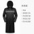连体防护雨衣雨披男士女单人时尚防水衣外套防暴雨依 行政款(双层)-黑色 XL