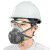 求同2100防工业粉尘颗粒物劳保防护焊工防毒面具防尘面罩 2100半面具+2700+20片滤棉 