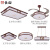 长裕简约现代新中式卧室灯创意吸顶灯正方形餐厅书房灯实木灯具中国风