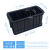 定制加厚长方形塑胶收纳箱带盖子五金零件盒小号黑色工具箱不是防 黑色+可拆四格箱 收纳零件盒