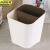 京洲实邦 干湿分类塑料垃圾桶办公室卫生间无盖垃圾纸篓【咖啡】JZSB-3197