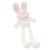 致可多巴胺粉耳拉兔 网红可爱抽拉兔钥匙扣挂件毛绒玩具玩偶公仔 白色抽拉鹅