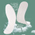 苏识 AF015 夏季薄款吸汗防臭乳胶运动透气皮鞋垫软底舒适按摩鞋垫 白色 41-42码 2双装