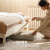 源氏木语实木床法式奶油风卧室家具竖条床简约家用双人床白色大床 暖白单床1.5*2米