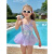 迪士尼（Disney）2024新款儿童泳衣可爱公主女童游泳衣宝宝2岁-8岁洋气小女孩泳装 宝宝泳衣711 140cm