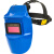 圣斗云电焊面罩自动变光变色氩弧焊焊工头戴式焊帽太阳能全自动 蓝色自动变光+20片保护片