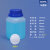 级500ML毫升大口方形塑料瓶HDPE带盖加厚密封空瓶四方塑料瓶 500ml半透明-蓝盖款（配垫片）