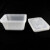 海斯迪克 HKLY-125 一次性打包盒外卖快餐饭盒长方形透明塑料餐盒便当盒 透明 透明 650加厚注塑款*300套