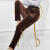 索罗宾春秋款萝卜裤妈妈穿的灯芯绒裤子运动裤子女冬季加厚打底裤加绒宽 棕色灯芯绒（加绒加厚 XL适合85108斤
