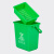 卫洋WYS-2239 提手分类厨余垃圾桶 绿色20L带盖无滤篮 厨房残渣桶
