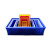 适用零件盒周转箱物料盒螺丝盒配件箱塑料盒箱五金工具盒蓝色箱子 加厚EU箱400*300*148 默认灰需