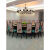 新中式圆桌餐厅吊灯带射灯餐饮店饭店大包厢包间包房吊灯酒店灯具 2043310头布罩