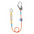 可调节连接绳工地施工保护绳电工高空作业保险绳安全绳套装 AR-1单小钩1.8米