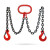 起重链条吊索具成套 链条索具杭鸽吊装工具羊角勾吊钩吊环组合吊 6.4吨1米2腿
