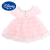 迪士尼（Disney）女童小方领连衣裙夏装新款泡泡袖网纱蛋糕裙女宝宝生日礼服表演服 粉色 80cm