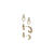 安妮克莱因（ANNE KLEIN）奢侈品潮牌AK女士耳钉套装3件套Trio圈形金属时尚休闲 Gold-Tone