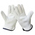 软羊皮老保电焊手套二保焊隔热防护手套搬运工作防护 白色 五双
