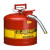 杰斯瑞特（JUSTRITE）7220120Z 7.5升红色钢制安全罐，带软管