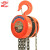 怀鸽 HS-Z02型圆形双链手拉葫芦倒链起重设备吊机具锰钢链条 橙色 2t 5m