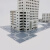 1:300建筑沙盘模型diy手工楼房奥特曼超人房子模型塑料办公楼高楼居民楼沙盘 1/300简战损