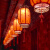 定制太阳能红灯笼户外防水阳台门口吊灯过年春节装饰发光福字灯笼 分离式太阳能长灯笼1个装