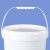 工业级水桶塑料桶密封桶油漆桶油墨桶胶桶桶小桶大桶机油桶带盖带提手 0.5L-白色-带提手