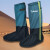 防沙鞋套旅行户外沙漠登山徒步装备男女保暖高筒防水腿套滑雪脚套 XL 黑