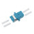 适用光纤耦合器 LC-LC双工电信级光纤连接器适配器对接头法兰盘小方头 湖蓝色 电信级