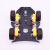 4WD智能小车机器人底盘套件 DIY四驱铝合金 适用于/UNO 红色 铝合金支架+螺丝  不焊线 亚克
