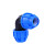 梵选 PE蓝帽快接自来水管快速活接头PE免热熔接头水管连接管件 单位：个 20快接弯头 