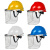 定制适用安全帽带面罩全脸防护透明PVC铝包边烧焊防飞溅防冲击打磨面屏 支架+6张屏