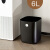 垃圾桶客厅厨房卫生间卧室厕所办公室宿舍收纳桶收纳筒废纸篓 6L(黑色