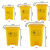 定制医疗垃圾桶废物大号回收桶黄色脚踏诊所用利器盒收集桶卫生桶 生活垃圾桶55L【灰色】