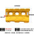 新料1.2塑料三孔水马围挡围栏防撞桶护栏隔离墩市政护栏交通设施市政道路2米移动注水施工路障移动挡板 14斤黄色吹塑三孔水马1400*800
