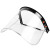 安全帽切割打磨防护面罩电焊防护罩全脸轻便防尘焊工面具透明工业 支架+PC加厚包边屏()
