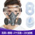 GJXBP防毒面具化工气体喷漆面罩甲醛异味防烟工业防尘农药活性炭口鼻罩 防毒面具+2个压盖+2片过滤棉+白