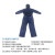 美康（meikang）防静电耐酸碱服 加油站车间电焊维修工作服连体服 MKP-22 蓝色L码